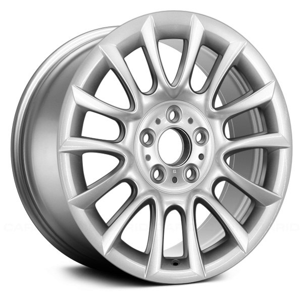 Replace® - 18 x 8 7 V-Spoke Bright Hyper Silver Alloy Factory Wheel (Remanufactured)