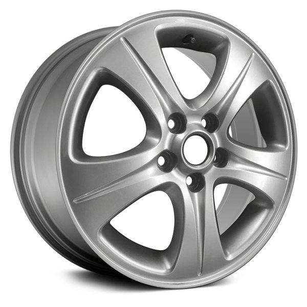 Replace® - 16 x 6.5 5-Spoke Bright Silver with Emblem Alloy Factory Wheel (Remanufactured)