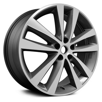 Replace® - Double 5-Spoke Machined and Dark Charcoal 19x8.5 Alloy Factory Wheel - Remanufactured