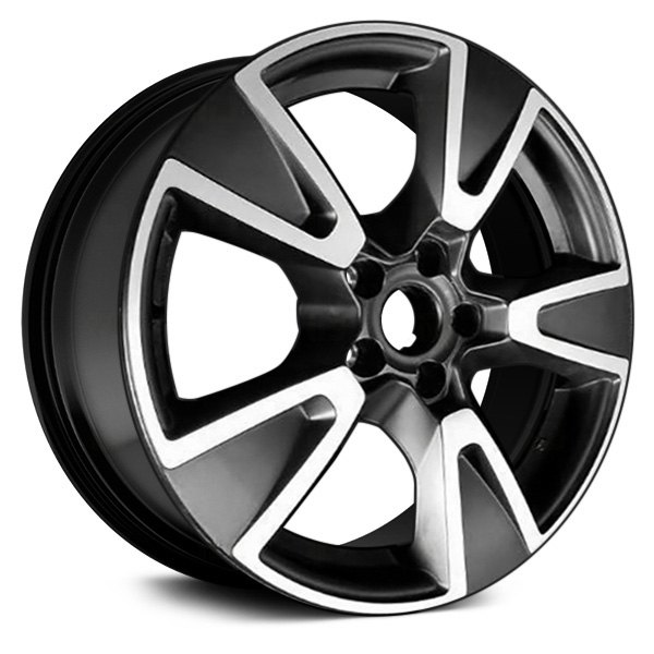 Replace® - 17 x 7 5-Spoke Machined and Black Alloy Factory Wheel (Remanufactured)