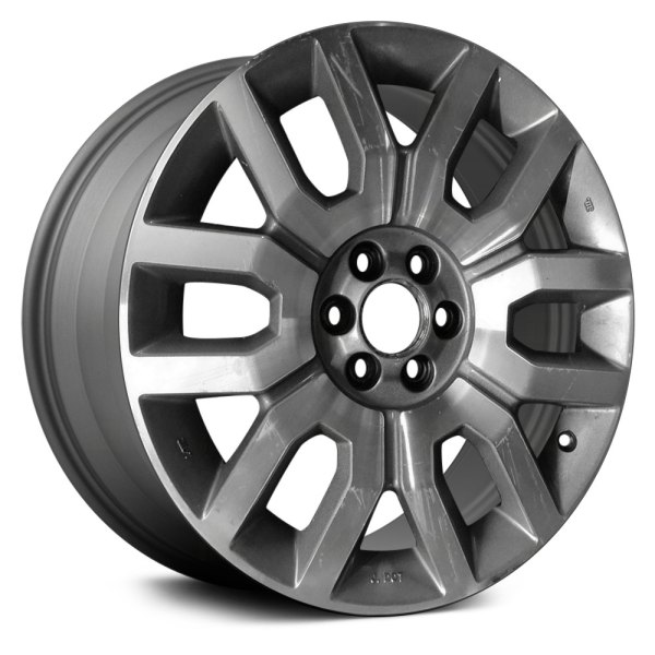 Replace® - 18 x 7.5 6 V-Spoke Machined and Light Charcoal Alloy Factory Wheel (Factory Take Off)