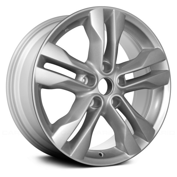 Replace® - 17 x 7 Double 5-Spoke Bright Sparkle Silver Alloy Factory Wheel (Remanufactured)