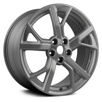 Replace® - 5 Double Spiral-Spoke Machined and Medium Charcoal Metallic 19x8 Alloy Factory Wheel - Replica