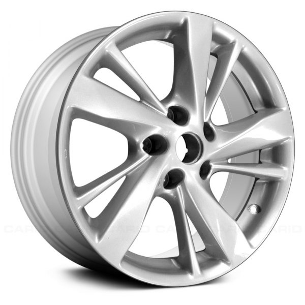 Replace® - 17 x 7.5 5 Double Spiral-Spoke Silver Metallic Alloy Factory Wheel (Remanufactured)