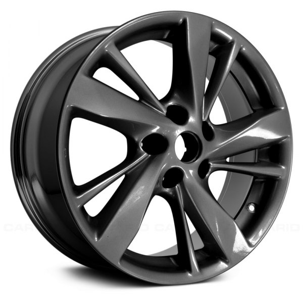 Replace® - 17 x 7.5 5 Double Spiral-Spoke Dark PVD Chrome Alloy Factory Wheel (Remanufactured)