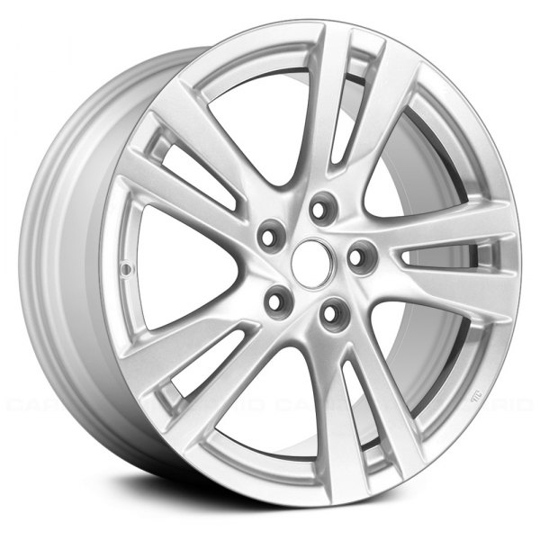Replace® - 18 x 7.5 Double 5-Spoke Silver Metallic Alloy Factory Wheel (Replica)