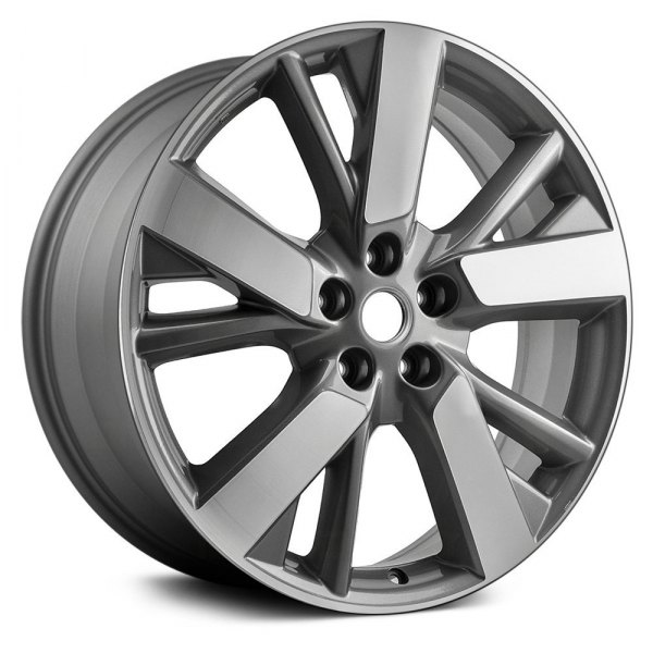 Replace® - 20 x 7.5 5 V-Spoke Machined and Light Charcoal Alloy Factory Wheel (Replica)