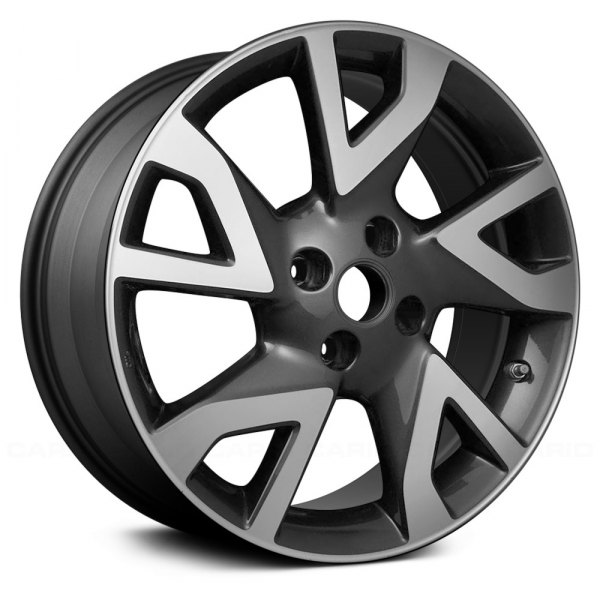 Replace® - 16 x 6 5 V-Spoke Machined and Dark Charcoal Metallic Alloy Factory Wheel (Remanufactured)