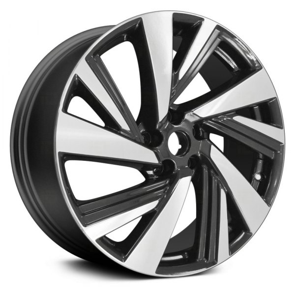 Replace® - 20 x 7.5 10 Spiral-Spoke Machined Medium Charcoal Metallic Alloy Factory Wheel (Remanufactured)