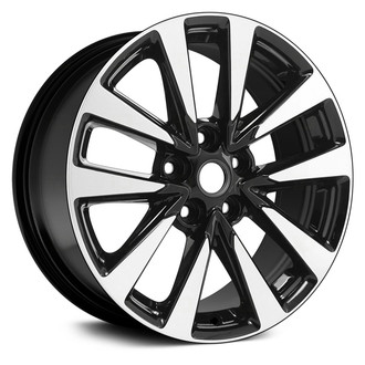 Replace® - 5 V-Spoke Machined and Black 17x7.5 Alloy Factory Wheel - Remanufactured