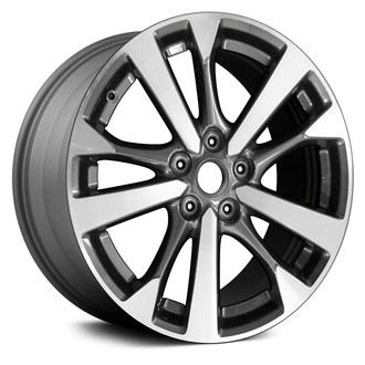 Replace® - 5 V-Spoke Machined and Medium Charcoal Metallic 18x7.5 Alloy Factory Wheel - Remanufactured