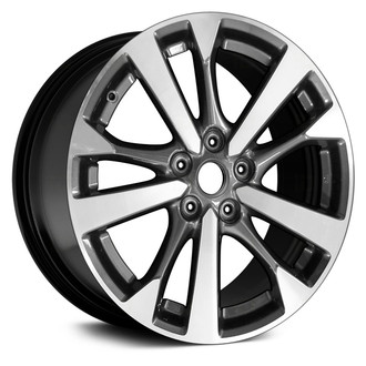Replace® - 5 V-Spoke Machined and Black 18x8 Alloy Factory Wheel - Remanufactured