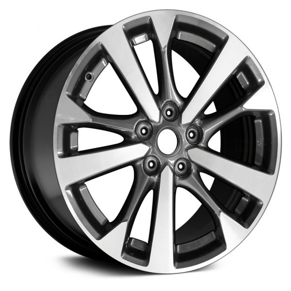 Replace® - 18 x 7.5 10-Spoke Black with Machined Face Alloy Factory Wheel (Replica)