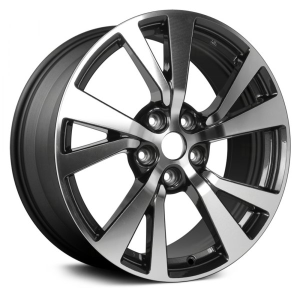 Replace® - 18 x 8.5 5 V-Spoke Machined and Dark Charcoal Metallic Alloy Factory Wheel (Remanufactured)
