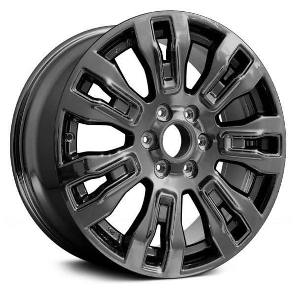 Replace® - 20 x 7.5 7 V-Spoke Dark PVD Chrome Alloy Factory Wheel (Remanufactured)