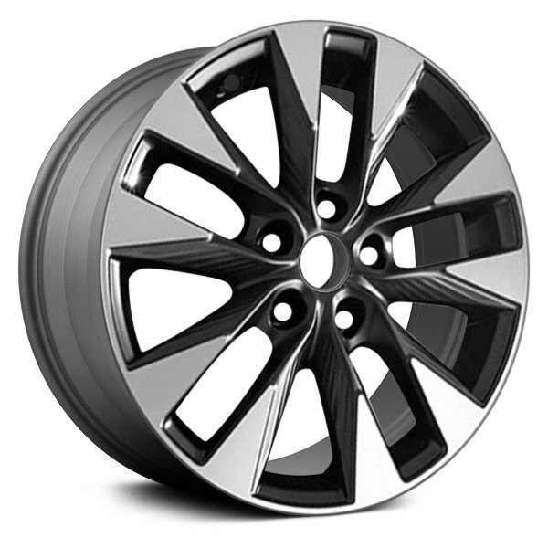 Replace® - 17 x 6.5 5 V-Spoke Black Alloy Factory Wheel (Remanufactured)