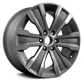 Replace® - 6 I-Spoke Machined and Medium Charcoal Metallic 20x8 Alloy Factory Wheel - Remanufactured