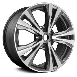 Replace® - 5 V-Spoke Machined and Dark Charcoal 20x7.5 Alloy Factory Wheel - Remanufactured
