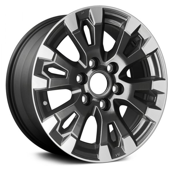 Replace® - 18 x 8 6 V-Spoke Dark Charcoal with Machined Flange Alloy Factory Wheel (Remanufactured)