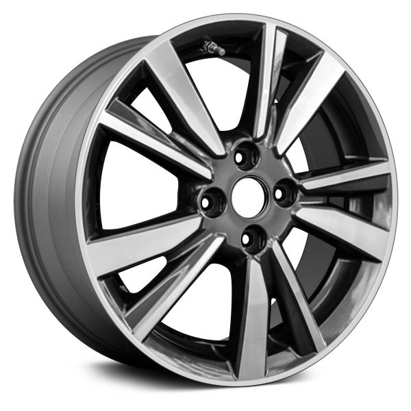 Replace® - 16 x 6 Double 5-Spoke Machined and Medium Charcoal Metallic Alloy Factory Wheel (Remanufactured)