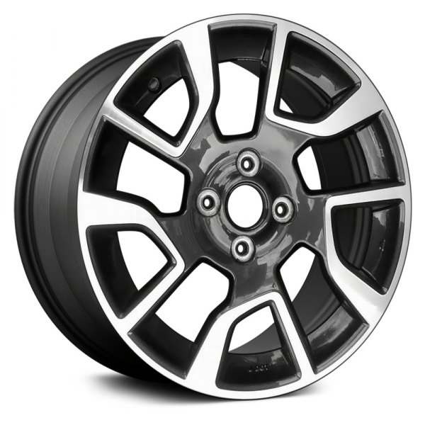 Replace® - 16 x 6 5 V-Spoke Machined and Charcoal Alloy Factory Wheel (Remanufactured)