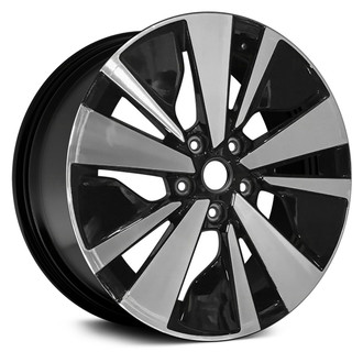 Replace® - 10 Turbine-Spoke Machined and Black 17x7.5 Alloy Factory Wheel - Remanufactured