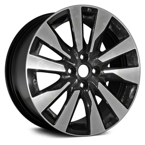 Replace® - 17 x 6.5 5 V-Spoke Black with Machined Face Alloy Factory Wheel (Remanufactured)