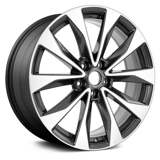 Replace® - 5 V-Spoke Machined Dark Charcoal 19x8 Alloy Factory Wheel - Remanufactured