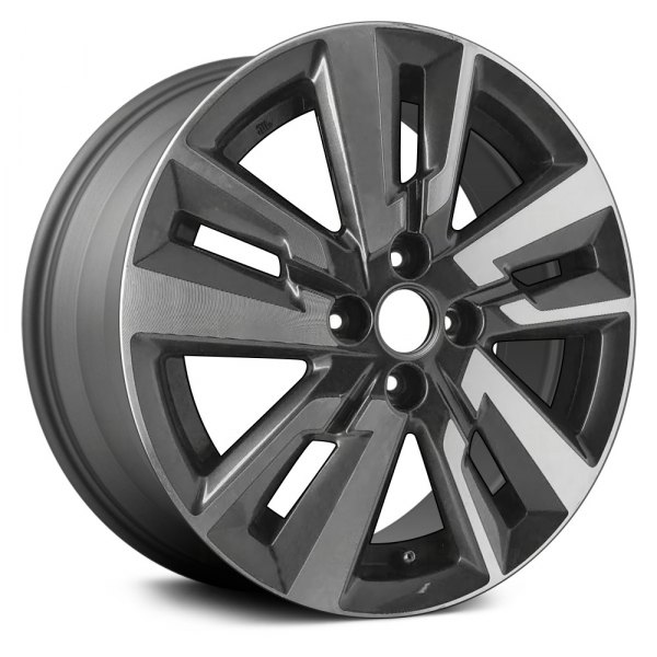 Replace® - 16 x 6 Double 5-Spoke Machined Medium Charcoal Alloy Factory Wheel (Remanufactured)