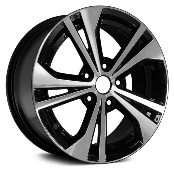 Replace® - 16 x 6.5 5 Double Spiral-Spoke Black Alloy Factory Wheel (Remanufactured)