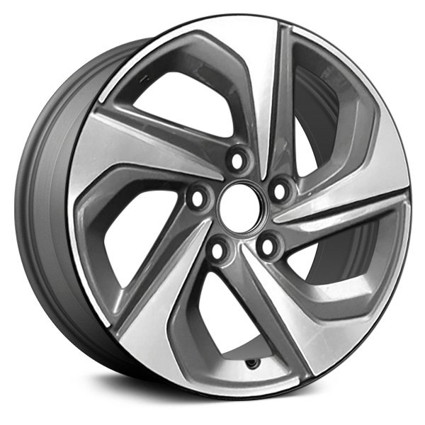 Replace® - 16 x 7 5 Spiral-Spoke Charcoal with Machined Accents Alloy Factory Wheel (Remanufactured)