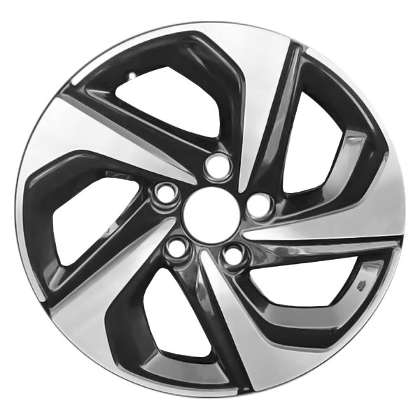 Replace® - 16 x 7 5 Spiral-Spoke Painted Black Alloy Factory Wheel (Remanufactured)