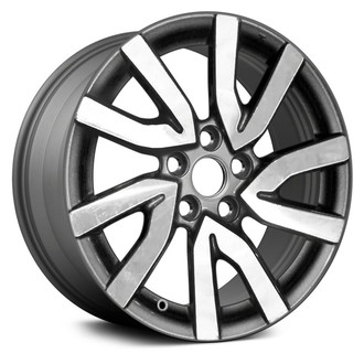 Replace® - 10 Spiral-Spoke Machined and Medium Charcoal Metallic 18x8 Alloy Factory Wheel - Remanufactured