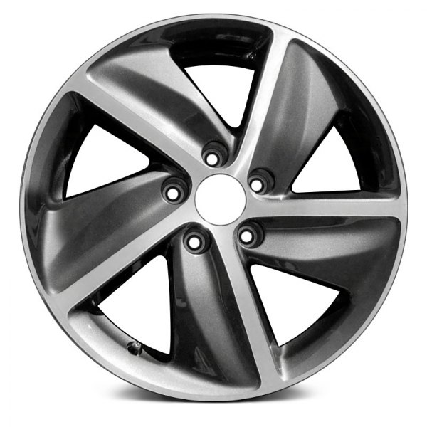 Replace® - 17 x 7.5 5 Turbine-Spoke Machined and Dark Charcoal Alloy Factory Wheel (Factory Take Off)