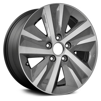 Replace® - 5-Slot Machined and Dark Charcoal 16x7 Alloy Factory Wheel - Remanufactured