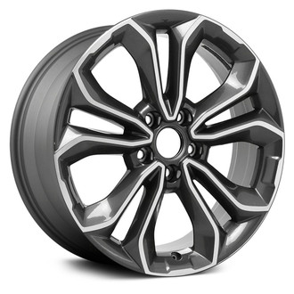 Replace® - 5 Split-Spoke Machined Medium Charcoal 19x7.5 Alloy Factory Wheel - Remanufactured