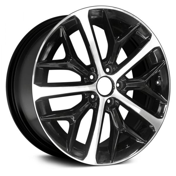 Replace® ALYHT095U46 - 10-Spoke Black with Machined Face 18x8 Alloy ...