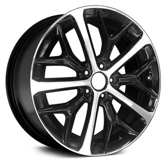 Replace® - 10-Spoke Black with Machined Face 18x8 Alloy Factory Wheel - Remanufactured