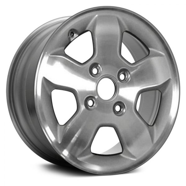 Replace® - 15 x 6 5-Spoke Medium Silver Sparkle Textured Alloy Factory Wheel (Remanufactured)