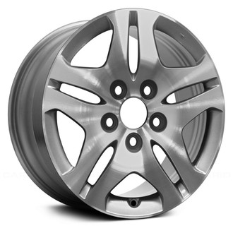 Replace® - Double 5-Spoke Sparkle Silver Textured Machined 16x7 Alloy Factory Wheel - Remanufactured