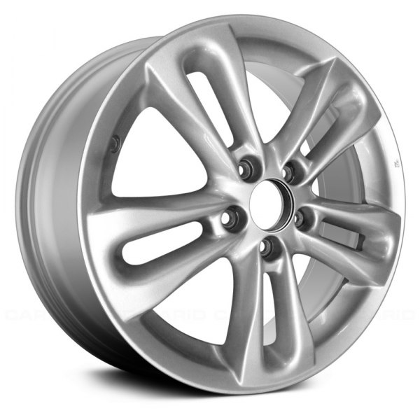 Replace® - 17 x 7 Double 5-Spoke Medium Silver Alloy Factory Wheel (Replica)