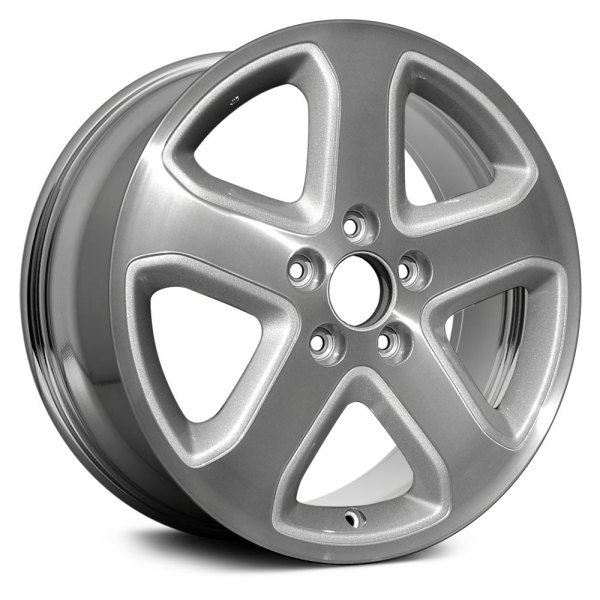 Replace® - 17 x 6.5 5-Spoke Polished with Light Silver Vent Alloy Factory Wheel (Remanufactured)