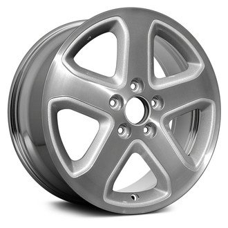 Replace® - 5-Spoke Polished with Light Silver Vent 17x6.5 Alloy Factory Wheel - Remanufactured
