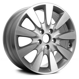 Replace® - 9 I-Spoke Machined with Silver Vents 17x6.5 Alloy Factory Wheel - Replica