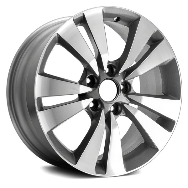 Replace® - 17 x 7.5 Double 5-Spoke Machined Charcoal Textured Alloy Factory Wheel (Remanufactured)