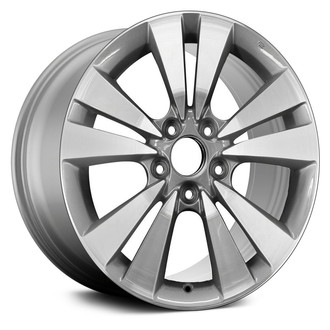 Replace® - Double 5-Spoke Machined and Medium Silver Metallic Textured 17x7.5 Alloy Factory Wheel - Remanufactured