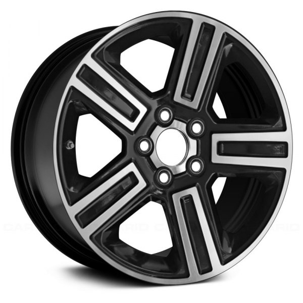 Replace® - 18 x 7.5 5-Spoke Machined Black with Machined Hub Alloy Factory Wheel (Remanufactured)
