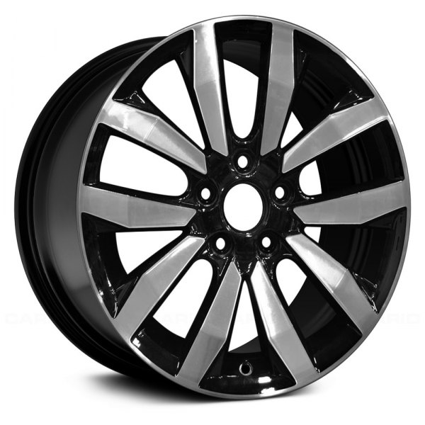 Replace® - 17 x 7 5 V-Spoke Machined and Black Alloy Factory Wheel (Remanufactured)