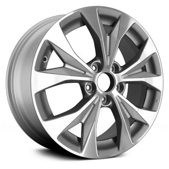 Replace® - 5 V-Spoke Machined and Silver 17x7 Alloy Factory Wheel - Remanufactured