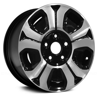 Replace® - 5 V-Spoke Machined and Black 15x6 Alloy Factory Wheel - Remanufactured